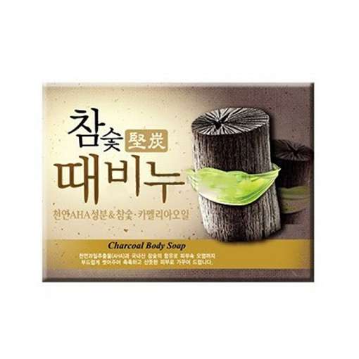 Мыло-скраб древесный уголь Mukunghwa Hardwood Charcoal Scrub Soap