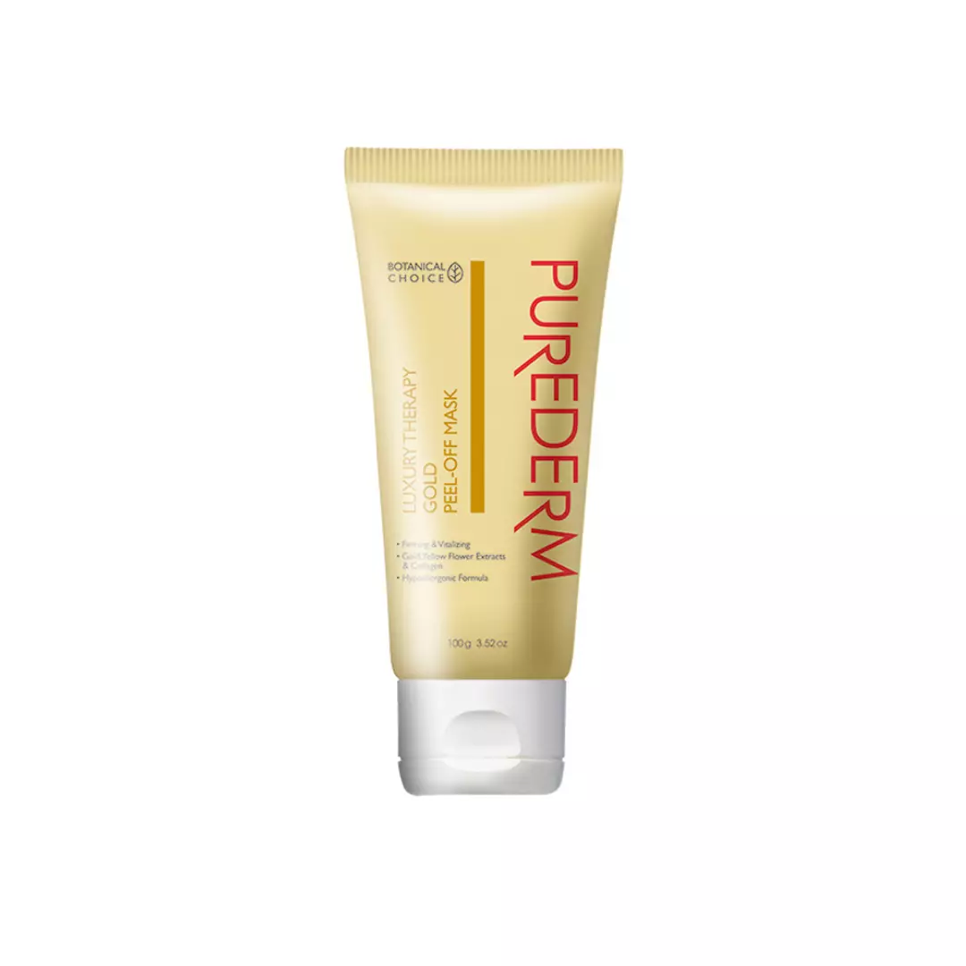 Маска-пленка с золотом для эластичности кожи Purederm Peel Off Mask Luxury Therapy Gold