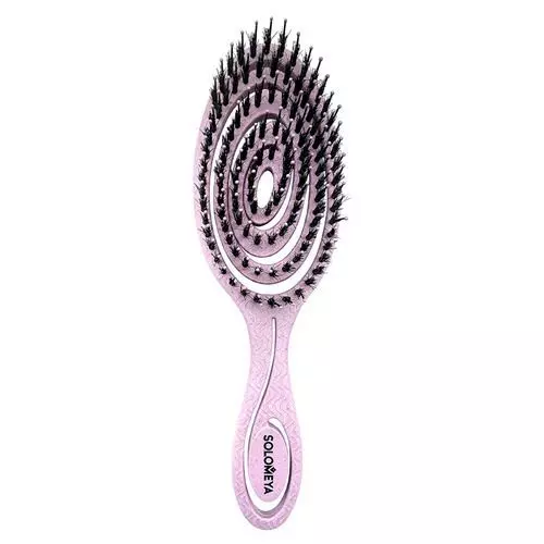 Расческа для волос подвижная c натуральной щетиной Solomeya Detangling Bio Hair Brush With Natural Boar Bristle